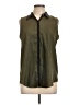 Rock & Republic 100% Polyester Green Sleeveless Blouse Size L - photo 1