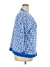Draper James 100% Cotton Checkered-gingham Blue Pullover Sweater Size 2X - photo 4