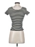 Assorted Brands Stripes Ivory Short Sleeve T-Shirt Size XS - photo 2