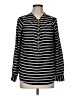 Calvin Klein Stripes Black Long Sleeve Blouse Size M - photo 1