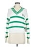 Luna Ivy Stripes White Pullover Sweater Size M - photo 1