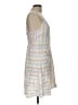 SO 100% Rayon Stripes White Casual Dress Size L - photo 4