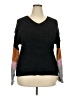 What's Next? 100% Polyester Color Block Black Pullover Sweater Size 3X - photo 1