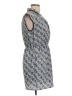 Peppermint 100% Polyester Paisley Gray Casual Dress Size L - photo 4