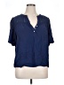 Westbound 100% Rayon Blue Short Sleeve Blouse Size 1X - photo 1