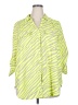 Torrid 100% Polyester Stripes Green 3/4 Sleeve Blouse Size 2X Plus (2) - photo 1