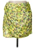 River Island 100% Polyester Floral Yellow Casual Skirt Size 12 - photo 2