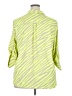 Torrid 100% Polyester Stripes Green 3/4 Sleeve Blouse Size 2X Plus (2) - photo 2
