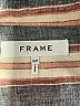 FRAME 100% Linen Stripes Gray Long Sleeve Blouse Size S - photo 7