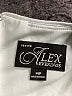 Alex Evenings Metallic Floral Solid Silver Cocktail Dress Size 14 Petite - photo 7