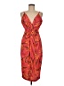 Taylor 100% Polyester Tropical Orange Cocktail Dress Size 8 - photo 1