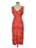Taylor 100% Polyester Tropical Orange Cocktail Dress Size 8 - photo 2