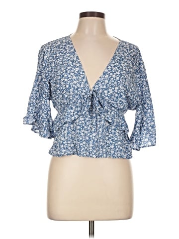 Easel 3/4 Sleeve Blouse (view 1)