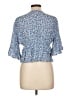 Easel 100% Rayon Blue 3/4 Sleeve Blouse Size L - photo 2