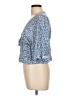 Easel 100% Rayon Blue 3/4 Sleeve Blouse Size L - photo 5