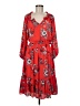 Talbots Floral Red Casual Dress Size M - photo 1