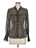 Talula 100% Polyester Animal Print Black Long Sleeve Blouse Size M - photo 1