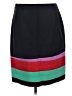 Carlisle Color Block Black Casual Skirt Size 8 - photo 2