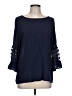 C established 1946 Blue 3/4 Sleeve Blouse Size L - photo 1