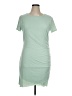 BTFBM Solid Green Casual Dress Size XL - photo 1