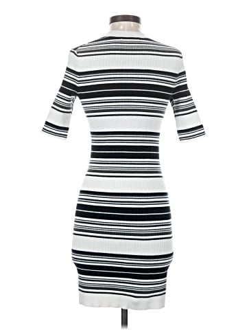 Madewell Henley Sweater Mini Dress in Stripe (view 2)