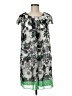 AB Studio 100% Polyester Print Green Casual Dress Size 8 - photo 1