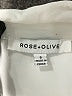 Rose + Olive 100% Rayon Ivory Short Sleeve Blouse Size S - photo 4