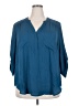 Torrid 100% Polyester Blue 3/4 Sleeve Blouse Size 2X Plus (2) - photo 1