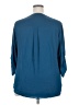 Torrid 100% Polyester Blue 3/4 Sleeve Blouse Size 2X Plus (2) - photo 2