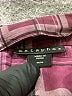 metaphor 100% Polyester Plaid Burgundy 3/4 Sleeve Blouse Size M - photo 7