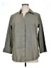 Foxcroft 100% Cotton Gray 3/4 Sleeve Button-Down Shirt Size 14 - photo 1