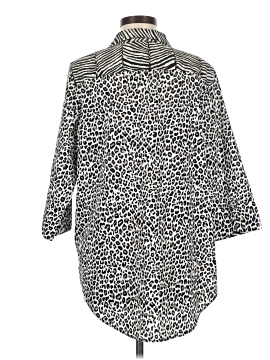 Chico's 3/4 Sleeve Button-Down Shirt (view 2)