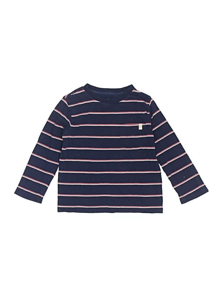 Pre-owned Nordstrom Kids' Long Sleeve Henley Shirt In Blue