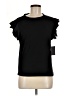 Vince Camuto Black Short Sleeve Top Size M - photo 1