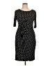 Connected Apparel Polka Dots Black Casual Dress Size 16 - photo 1