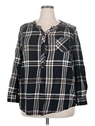 Faded Glory Long Sleeve Button-Down Shirt (view 1)
