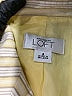 Ann Taylor LOFT 100% Cotton Stripes Ivory Blazer Size 4 - photo 6