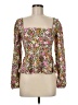 Lost + Wander 100% Rayon Floral Multi Color Pink Long Sleeve Blouse Size M - photo 1