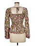 Lost + Wander 100% Rayon Floral Multi Color Pink Long Sleeve Blouse Size M - photo 2