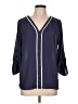 Collective Concepts 100% Polyester Blue 3/4 Sleeve Blouse Size L - photo 1