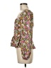 Lost + Wander 100% Rayon Floral Multi Color Pink Long Sleeve Blouse Size M - photo 5