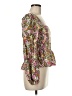 Lost + Wander 100% Rayon Floral Multi Color Pink Long Sleeve Blouse Size M - photo 4