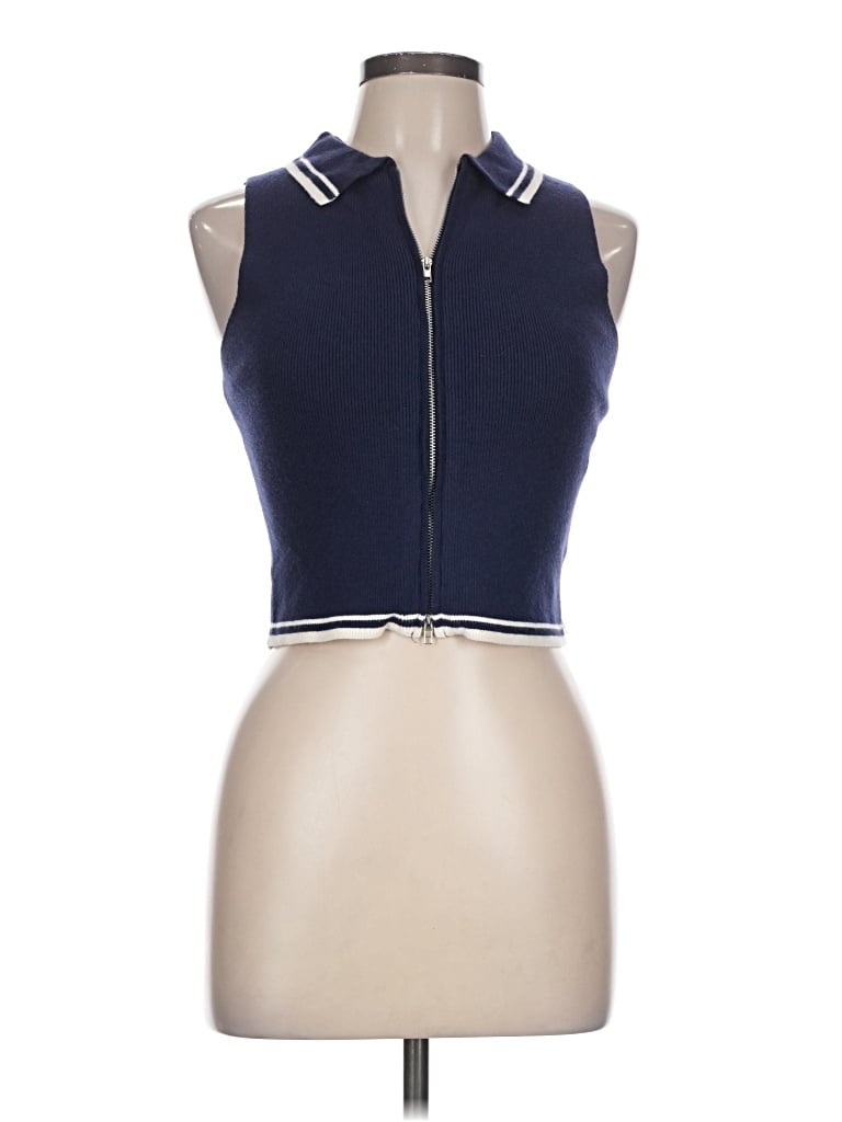 Pre-owned Pink Rose Vest In Blue