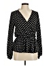 Mi ami Polka Dots Black Long Sleeve Blouse Size M - photo 1