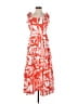 Oliphant 100% Cotton Print Red Casual Dress Size M - photo 1
