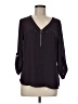 Fortune + Ivy 100% Polyester Black 3/4 Sleeve Blouse Size M - photo 1