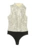 7 For All Mankind 100% Polyethylene Silver Bodysuit Size L - photo 1