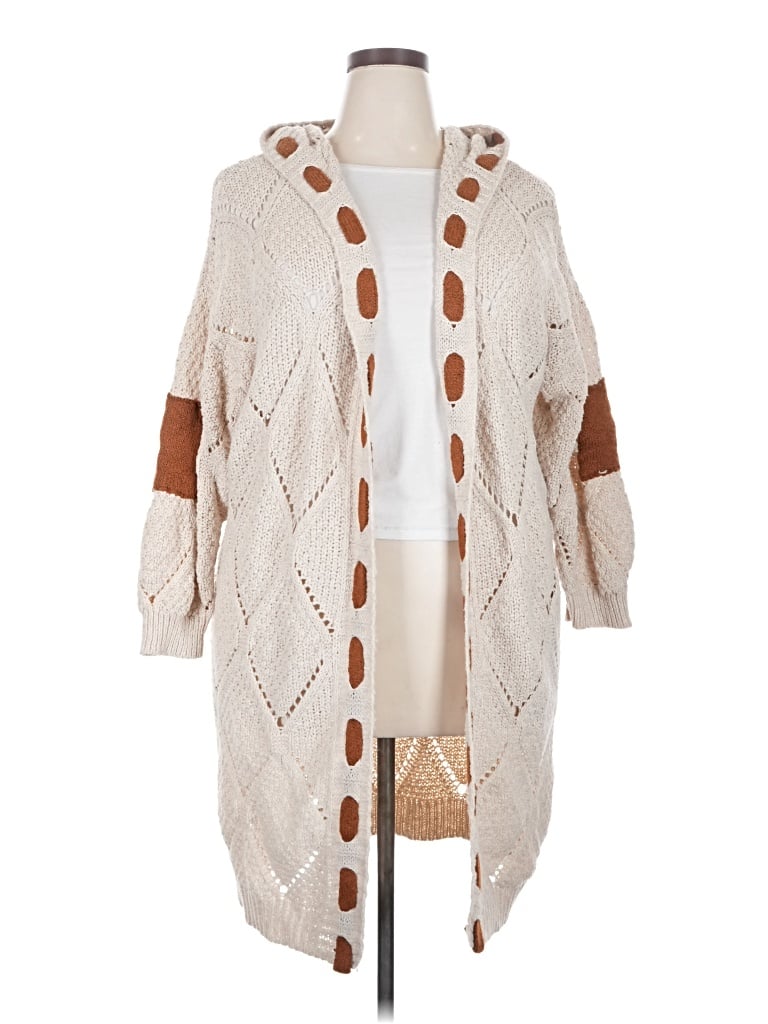 Pre-owned Unbranded Cardigan Sweater In Tan