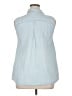 Soft Surroundings Blue Sleeveless Button-Down Shirt Size XL - photo 2