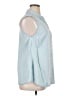 Soft Surroundings Blue Sleeveless Button-Down Shirt Size XL - photo 4